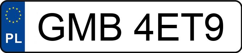Numer rejestracyjny GMB 4ET9 posiada VOLKSWAGEN POLO - GMB4ET9