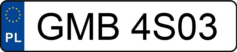 Numer rejestracyjny GMB 4S03 posiada TOYOTA YARIS - GMB4S03