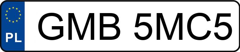 Il numero di registrazione GMB 5MC5 ha BMW 525 Diesel DPF MR`10 E5 F10 525 Diesel DPF MR`10 E5 F10 - GMB5MC5