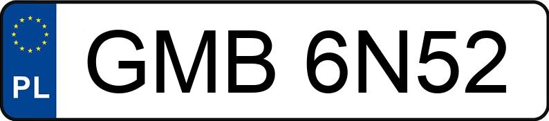 Numer rejestracyjny GMB 6N52 posiada VOLKSWAGEN GOLF - GMB6N52