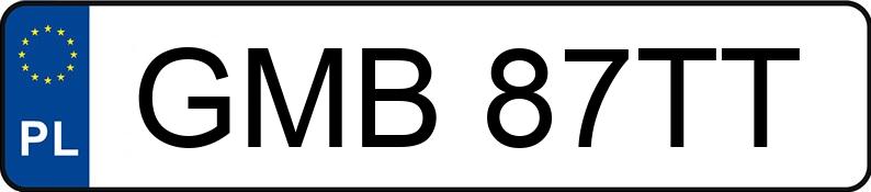 Numer rejestracyjny GMB 87TT posiada HONDA CIVIC 1.4 KAT - GMB87TT