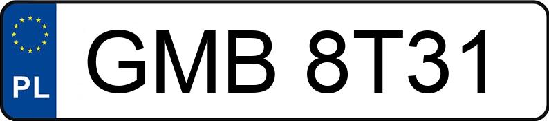 Numer rejestracyjny GMB 8T31 posiada BMW X5 - GMB8T31