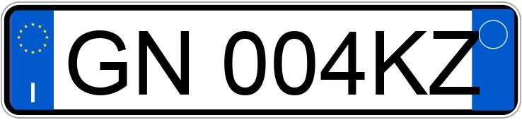 Numer rejestracyjny GN004KZ posiada MG ZS