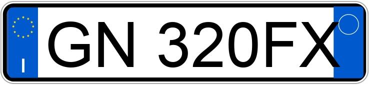 Numer rejestracyjny GN320FX posiada FIAT 500 Numer rejestracyjny GN320FX posiada FIAT 500