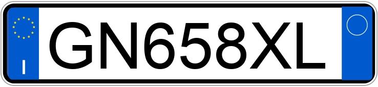 Numer rejestracyjny GN658XL posiada FERRARI Portofino