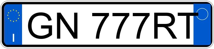 Numer rejestracyjny GN777RT posiada FIAT Panda 3a serie