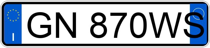 Numer rejestracyjny GN870WS posiada FIAT 500