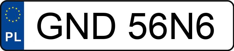 Numer rejestracyjny GND 56N6 posiada KIA Sportage Diesel MR`95 E2 TD - GND56N6 Numer rejestracyjny GND 56N6 posiada KIA Sportage Diesel MR`95 E2 TD - GND56N6