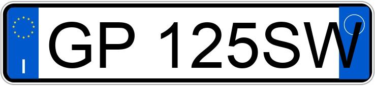 Numer rejestracyjny GP125SW posiada FIAT Tipo
