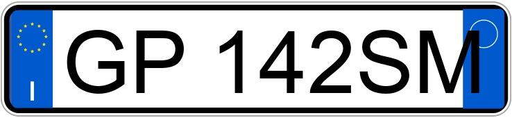 Numer rejestracyjny GP142SM posiada FIAT Panda 3a serie