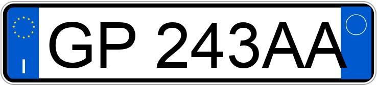 Numer rejestracyjny GP243AA posiada VOLKSWAGEN Golf 8a serie