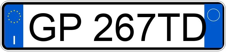 Numer rejestracyjny GP267TD posiada FIAT Panda 3a serie Numer rejestracyjny GP267TD posiada FIAT Panda 3a serie