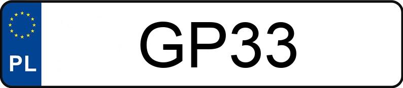 Numer rejestracyjny GP 33 posiada RAM RAM 1500 - GP33