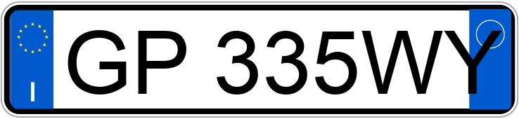 Numer rejestracyjny GP335WY posiada FIAT Panda 3a serie Numer rejestracyjny GP335WY posiada FIAT Panda 3a serie
