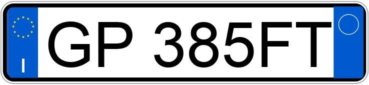 Numer rejestracyjny GP385FT posiada FIAT PANDA