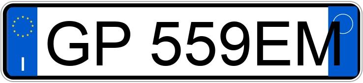 Numer rejestracyjny GP559EM posiada BMW Serie 1