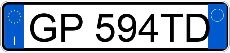 Numer rejestracyjny GP594TD posiada BMW Serie 1