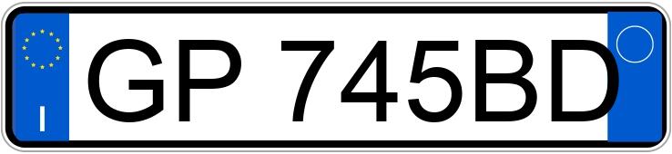 Numer rejestracyjny GP745BD posiada FIAT Panda 3a serie Numer rejestracyjny GP745BD posiada FIAT Panda 3a serie