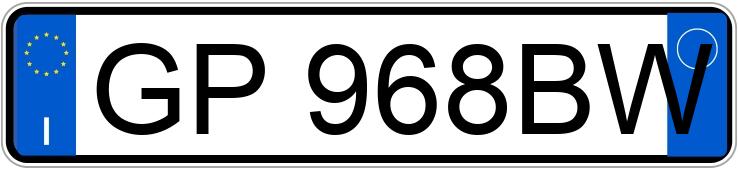 Numer rejestracyjny GP968BW posiada FIAT 500X