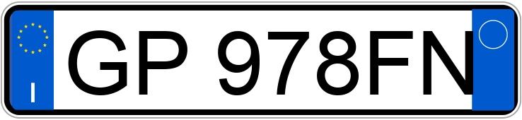 Il numero di registrazione GP978FN ha ALFA ROMEO STELVIO