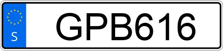 Numer rejestracyjny GPB616 posiada Volkswagen Golf 1.6 i