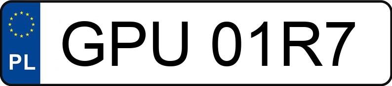 Numer rejestracyjny GPU 01R7 posiada BMW 320TD - GPU01R7