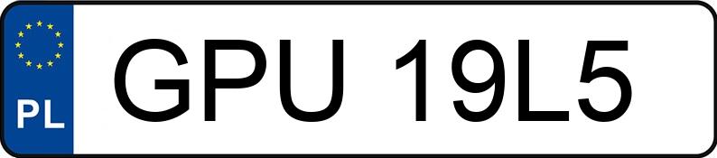 Numer rejestracyjny GPU 19L5 posiada FORD Fiesta 1.6 TDCi MR`09 E4 Gold X - GPU19L5