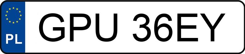 Numer rejestracyjny GPU 36EY posiada OPEL Kadett E 1.3i Kat. GL - GPU36EY