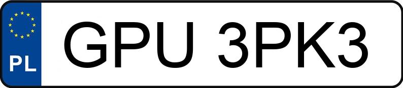 Numer rejestracyjny GPU 3PK3 posiada PEUGEOT 301 - GPU3PK3