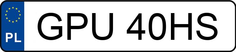 Numer rejestracyjny GPU 40HS posiada BMW 530 D - GPU40HS Numer rejestracyjny GPU 40HS posiada BMW 530 D - GPU40HS