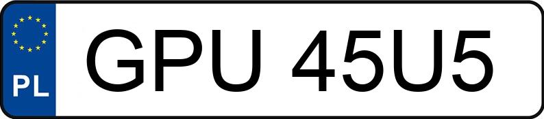 Numer rejestracyjny GPU 45U5 posiada HONDA Logo 1.3i Logo 1.3i - GPU45U5