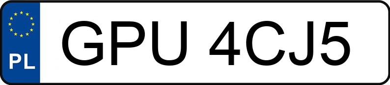 Numer rejestracyjny GPU 4CJ5 posiada HONDA Civic 1.4i MR`95 i - GPU4CJ5