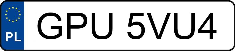 Numer rejestracyjny GPU 5VU4 posiada PEUGEOT 206 1.6 MR`98 XT - GPU5VU4