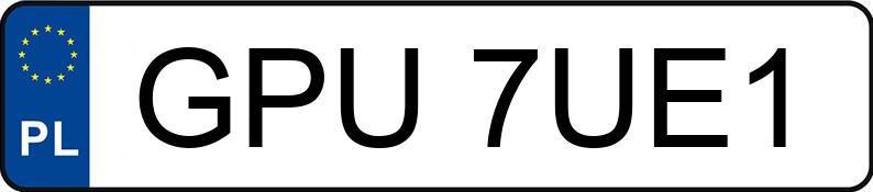 Numer rejestracyjny GPU 7UE1 posiada SKODA SUPERB - GPU7UE1