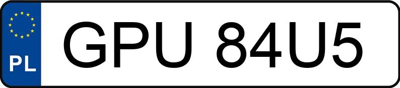 Numer rejestracyjny GPU 84U5 posiada AUDI S6 AVANT - GPU84U5