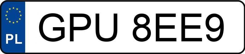 Numer rejestracyjny GPU 8EE9 posiada VOLKSWAGEN GOLF - GPU8EE9