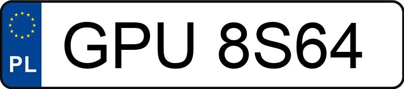 Numer rejestracyjny GPU 8S64 posiada SCANIA/KH-KIPPER P;R;T;G 8X6/Z - GPU8S64
