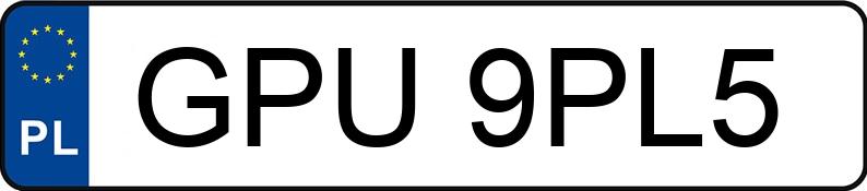 Numer rejestracyjny GPU 9PL5 posiada VOLKSWAGEN GOLF - GPU9PL5