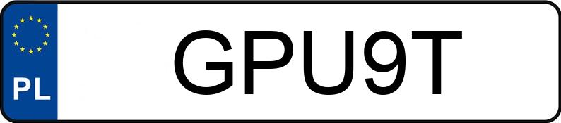 Numer rejestracyjny GPU 9T posiada AUDI 100 2.3 Kat. 44 100 2.3 Kat. 44 - GPU9T