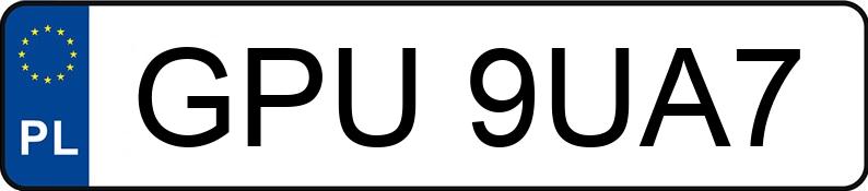 Numer rejestracyjny GPU 9UA7 posiada PEUGEOT 205 - GPU9UA7 Numer rejestracyjny GPU 9UA7 posiada PEUGEOT 205 - GPU9UA7