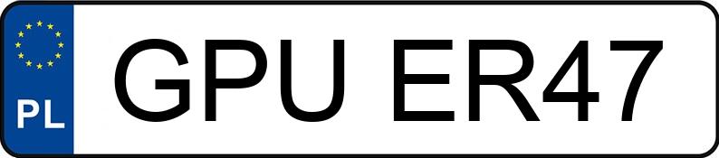 Numer rejestracyjny GPU ER47 posiada YAMAHA Czterokołowce YFZ 450 - GPUER47