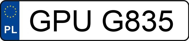 Numer rejestracyjny GPU G835 posiada KIA Cee d 1.4 MR`12 E5 XL - GPUG835