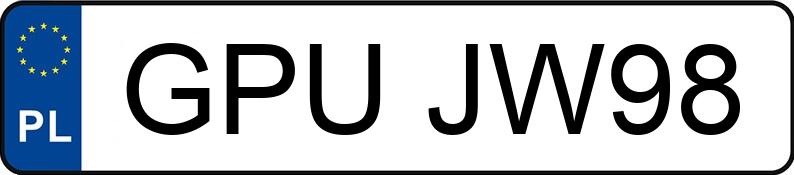 Die Registrierungsnummer GPU JW98 hat ZASŁAW Skrzyniowe hamowane 2.0t 300 TH - GPUJW98