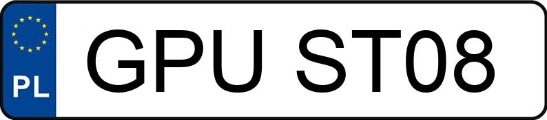 Numer rejestracyjny GPU ST08 posiada BMW 320 Touring Diesel DPF MR`06 E4 E91 320 Touring Diesel DPF MR`06 E4 E91 - GPUST08