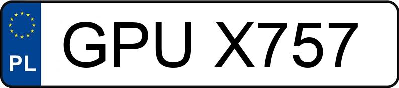 Numer rejestracyjny GPU X757 posiada AUDI 80 Quattro 1.8 Kat. 81 80 Quattro 1.8 Kat. 81 - GPUX757