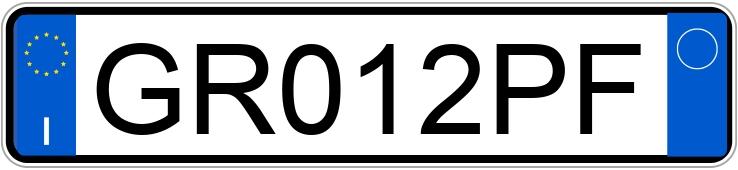 Numer rejestracyjny GR012PF posiada PORSCHE 911