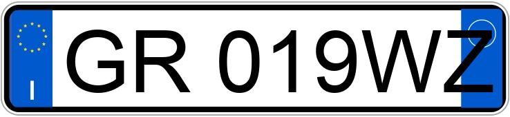 Numer rejestracyjny GR019WZ posiada  