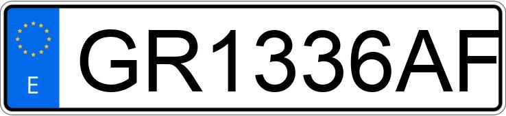 Numer rejestracyjny GR1336AF posiada NISSAN N