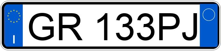 Numer rejestracyjny GR133PJ posiada  