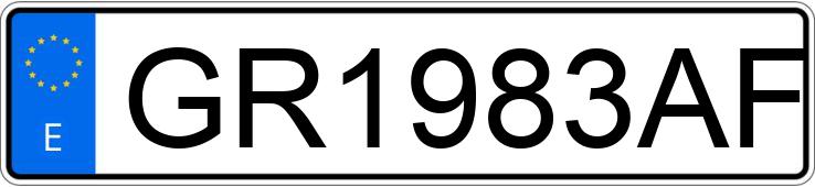 Numer rejestracyjny GR1983AF posiada RENAULT CLIO